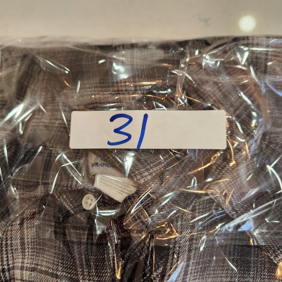 VTG Wrangler Wrancher Mens 2XT Tall Gray Pearl Snap Shirt Flannel Plaid Western - Picture 11 of 11